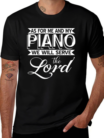 As for Me and My Piano Black T-Shirt