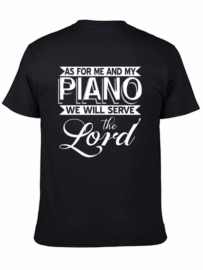 As for Me and My Piano Black T-Shirt
