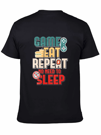 Game Eat Repeat T-Shirt - Gamer No Sleep Tee