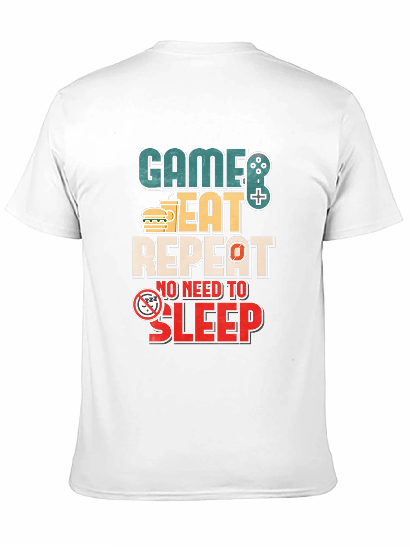 Game Eat Repeat T-Shirt - Gamer No Sleep Tee