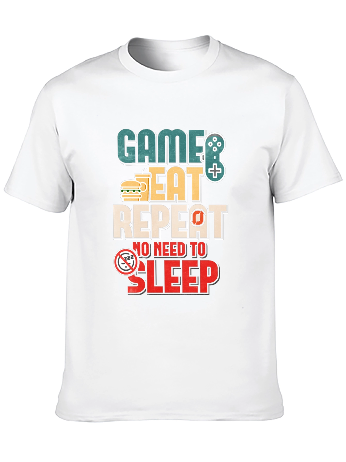 Game Eat Repeat T-Shirt - Gamer No Sleep Tee