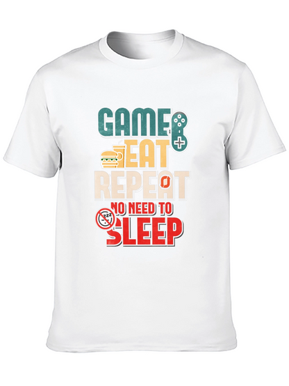 Game Eat Repeat T-Shirt - Gamer No Sleep Tee