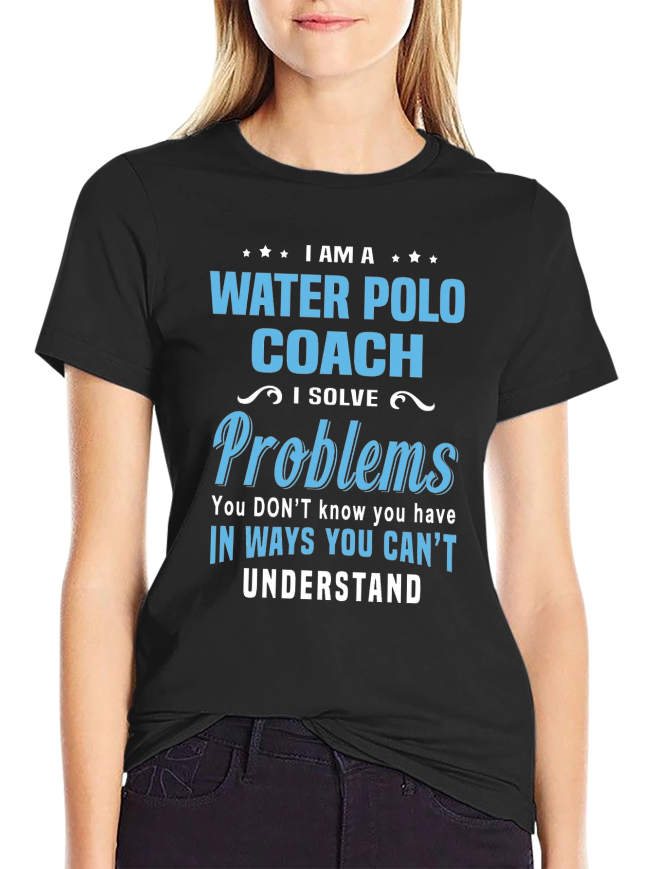 Water Polo Coach T-Shirt - I Solve Problems