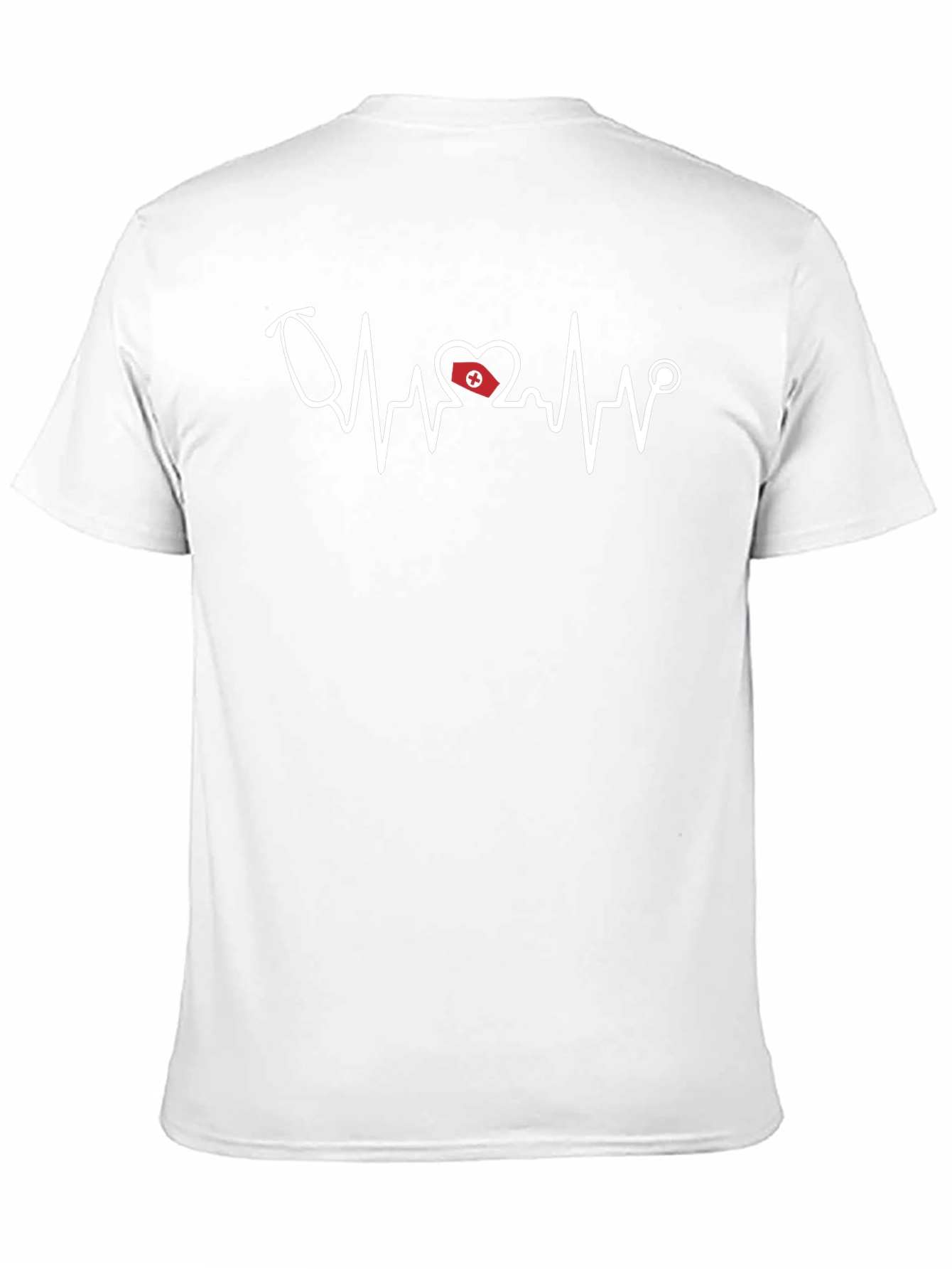 Nurse Heartbeat Stethoscope Graphic T-Shirt
