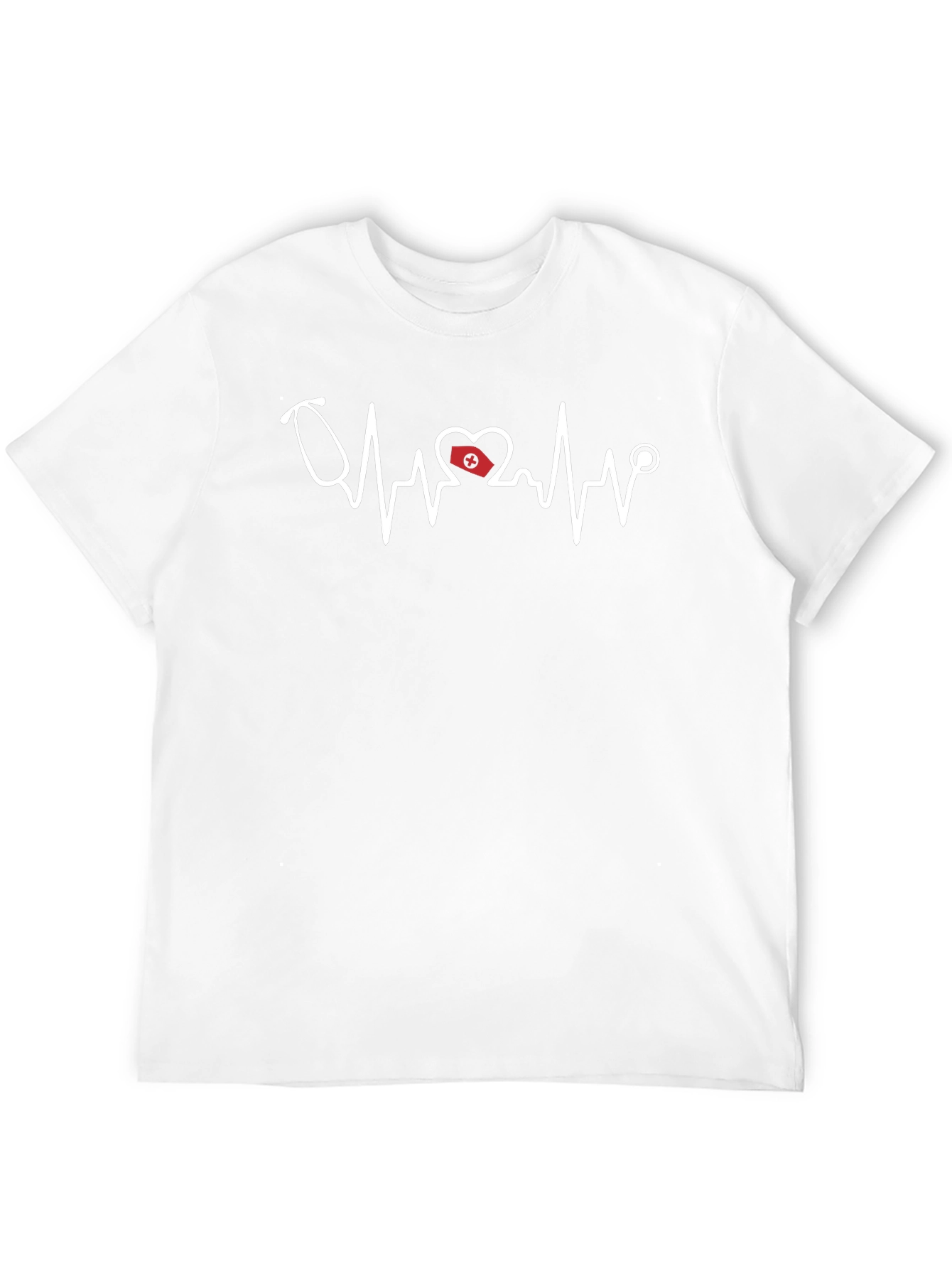 Nurse Heartbeat Stethoscope Graphic T-Shirt