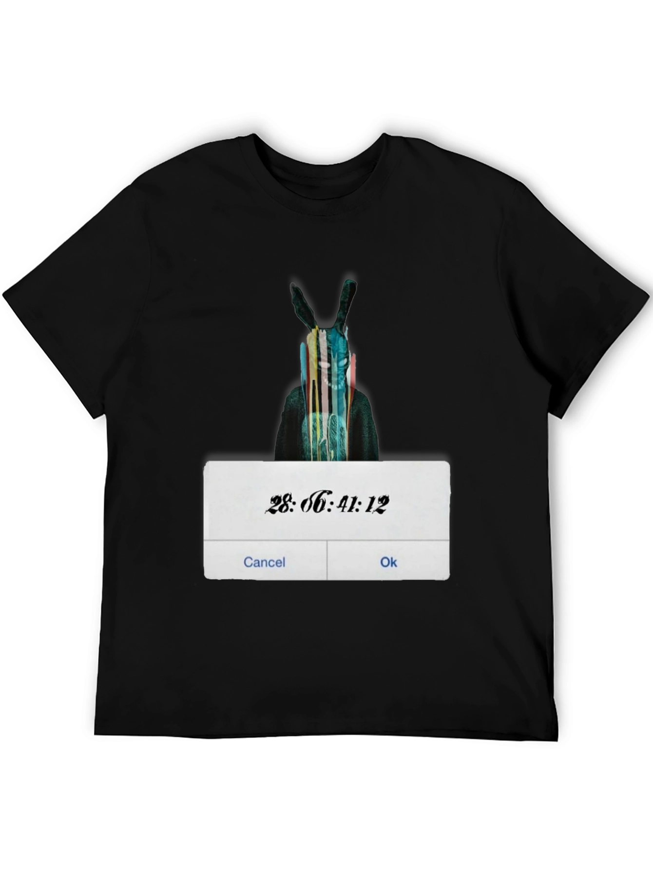 Rabbit Graphic Black T-Shirt