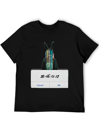 Rabbit Graphic Black T-Shirt