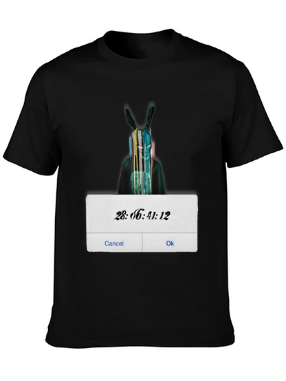 Rabbit Graphic Black T-Shirt