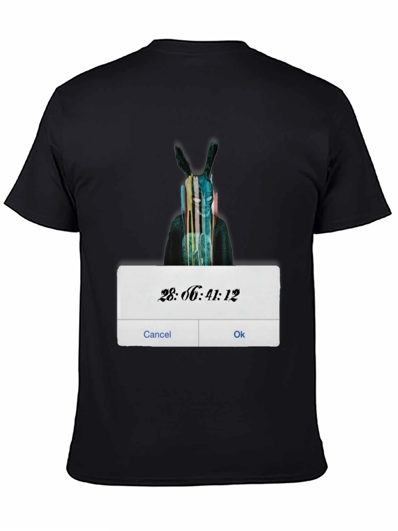 Rabbit Graphic Black T-Shirt