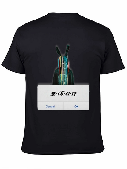 Rabbit Graphic Black T-Shirt