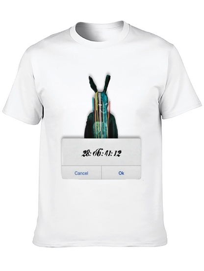 Rabbit Graphic Black T-Shirt