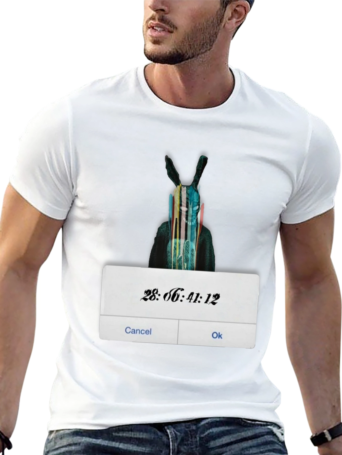 Rabbit Graphic Black T-Shirt
