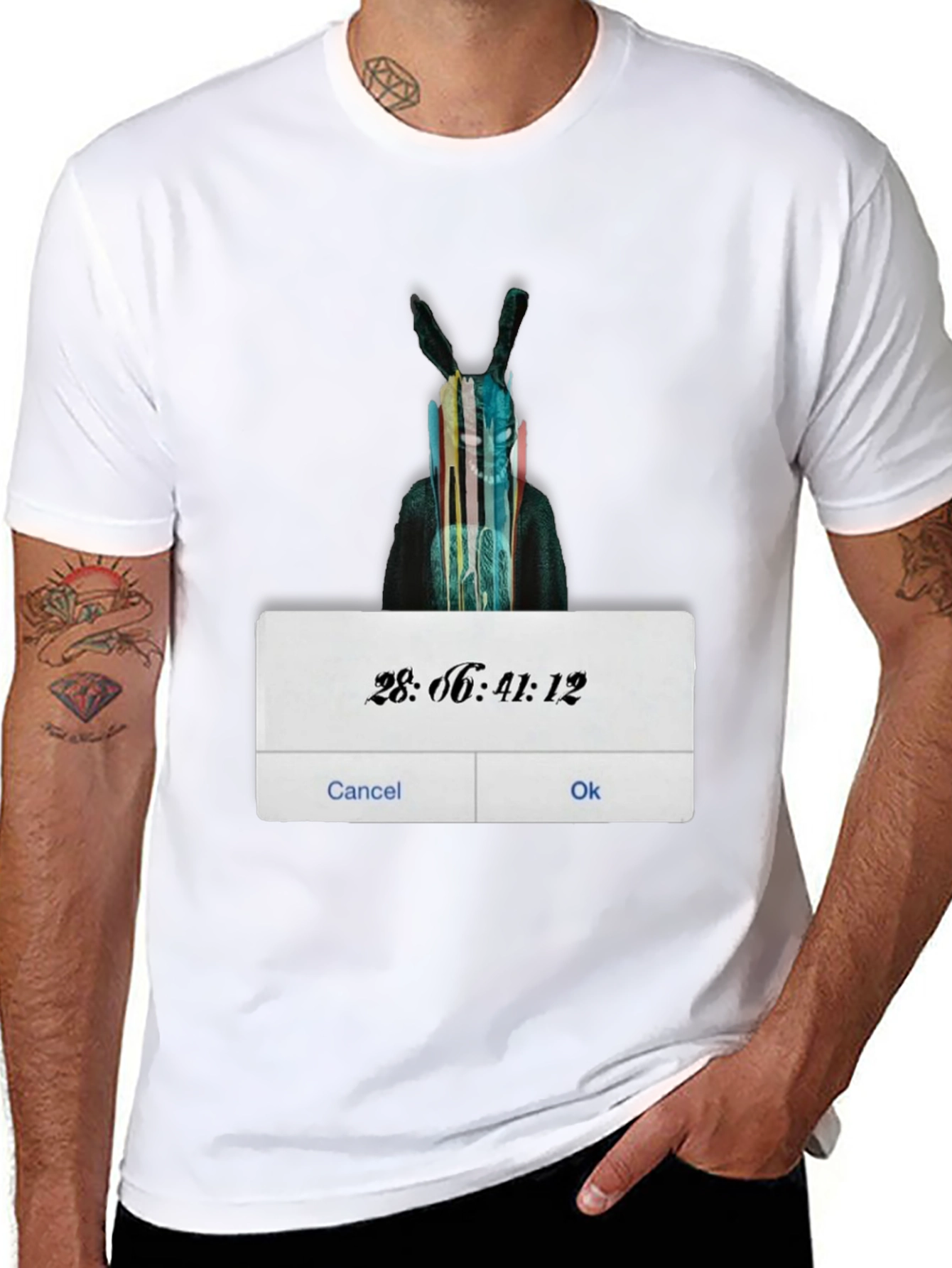 Rabbit Graphic Black T-Shirt