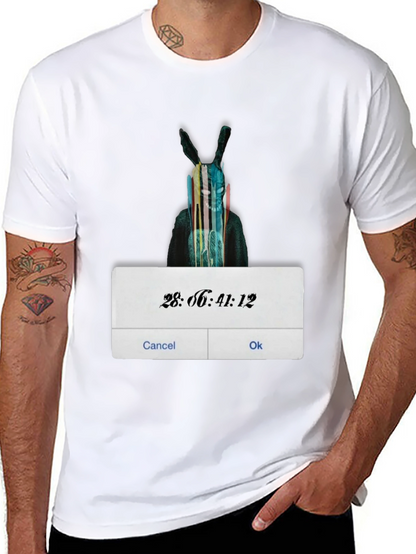 Rabbit Graphic Black T-Shirt