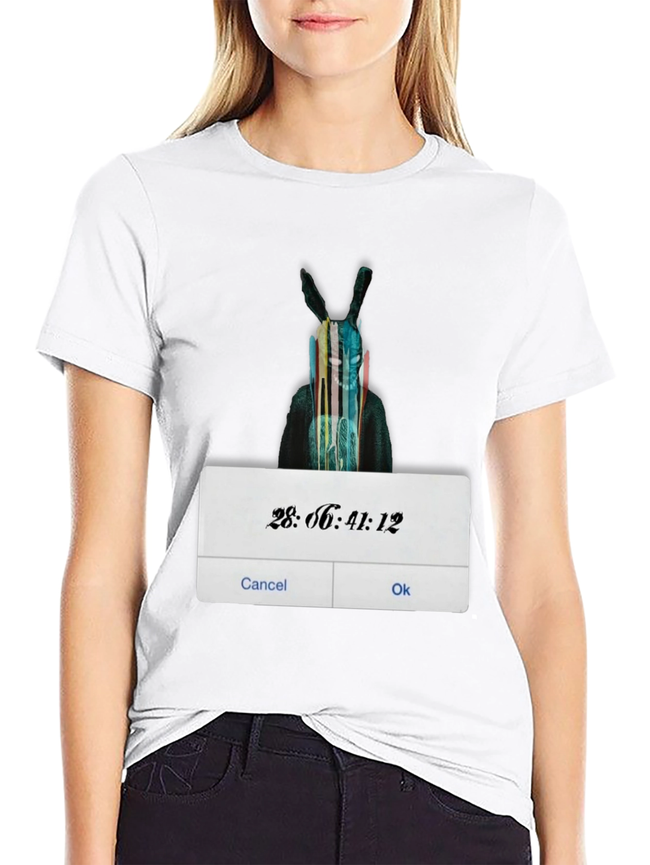 Rabbit Graphic Black T-Shirt