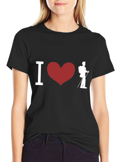 I Heart Hiking Black T-Shirt