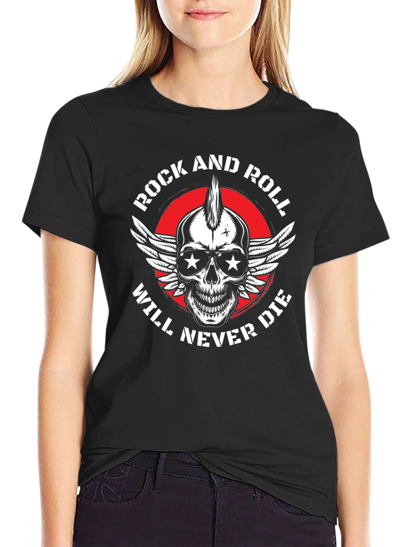 Rock and Roll Skull Graphic Tee