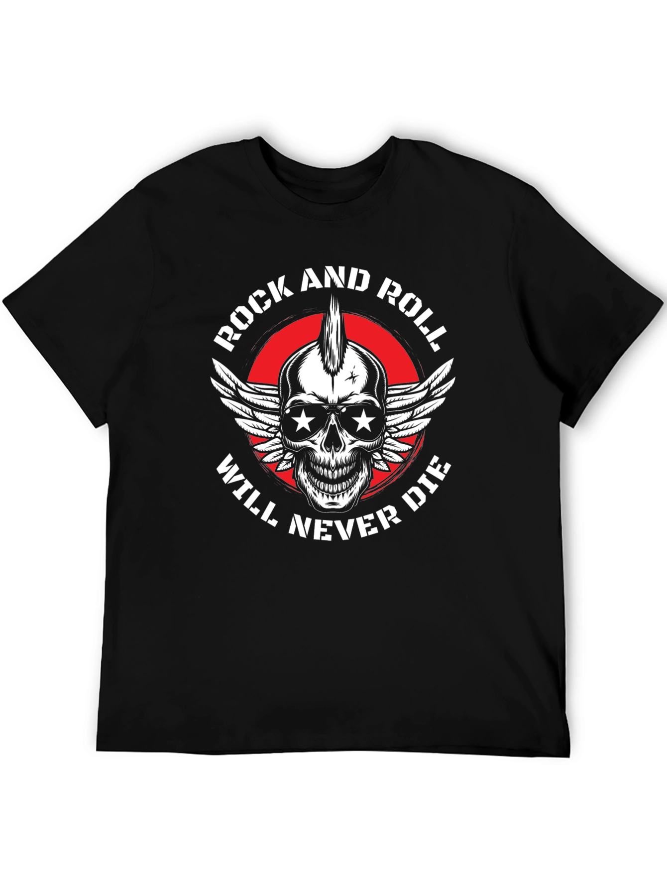 Rock and Roll Skull Graphic Tee