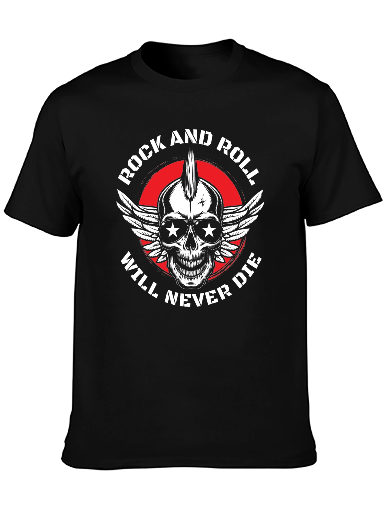 Rock and Roll Skull Graphic Tee