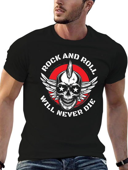 Rock and Roll Skull Graphic Tee