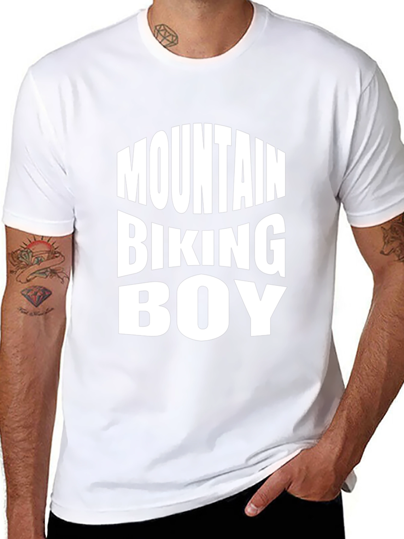 Mountain Biking Boy Graphic Tee - Black