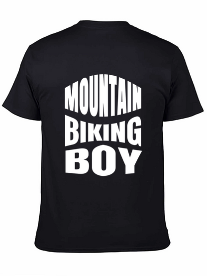 Mountain Biking Boy Graphic Tee - Black