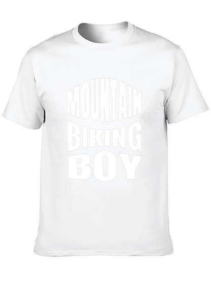 Mountain Biking Boy Graphic Tee - Black