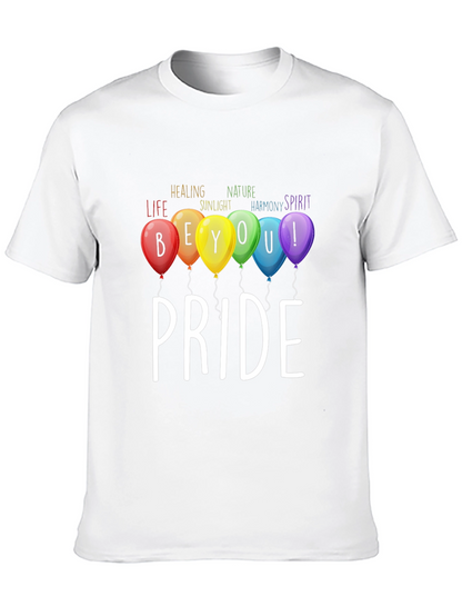 Pride T-Shirt: Be You! Rainbow Balloons Graphic Tee