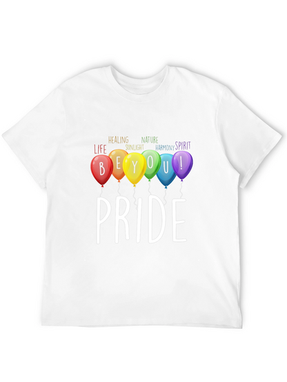 Pride T-Shirt: Be You! Rainbow Balloons Graphic Tee