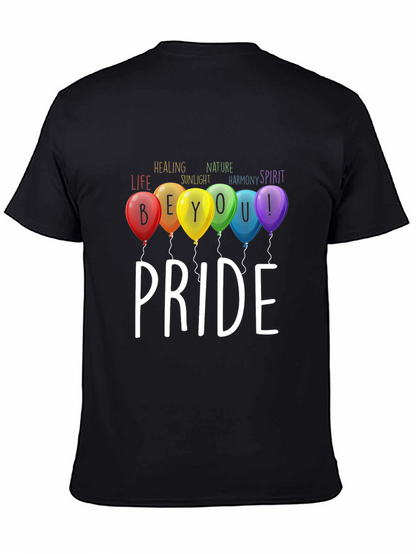 Pride T-Shirt: Be You! Rainbow Balloons Graphic Tee