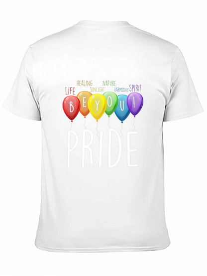 Pride T-Shirt: Be You! Rainbow Balloons Graphic Tee