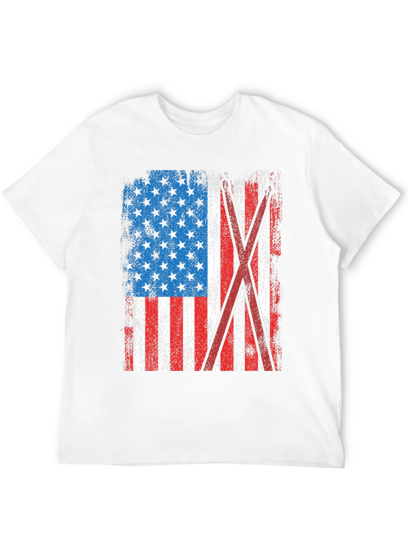 Distressed American Flag Drummer T-Shirt
