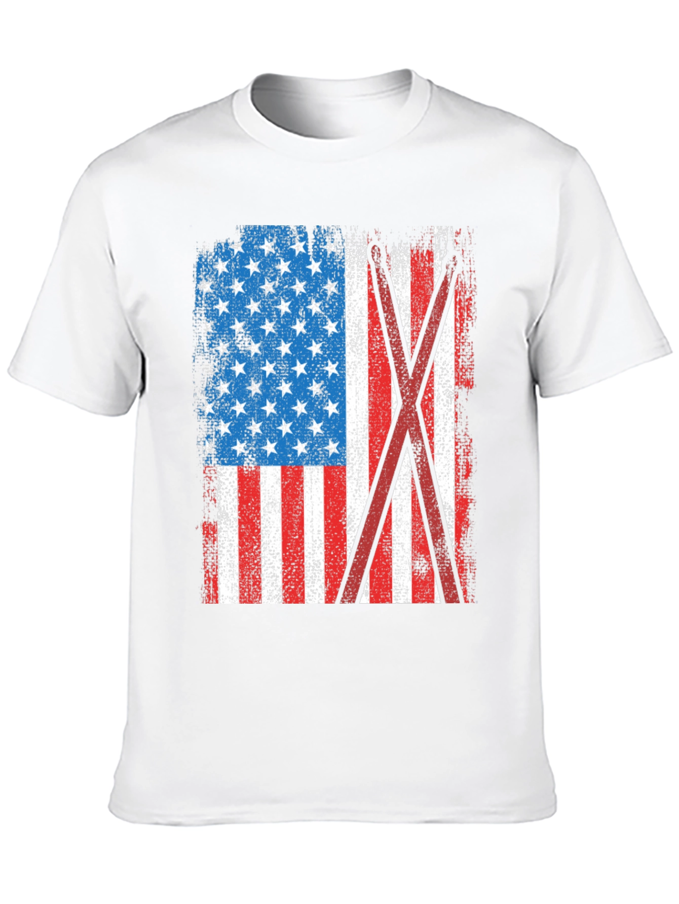 Distressed American Flag Drummer T-Shirt
