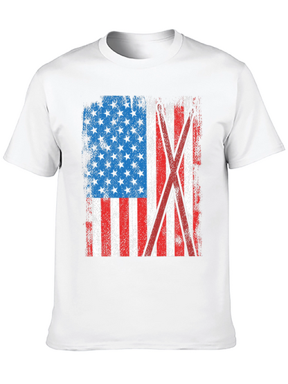 Distressed American Flag Drummer T-Shirt