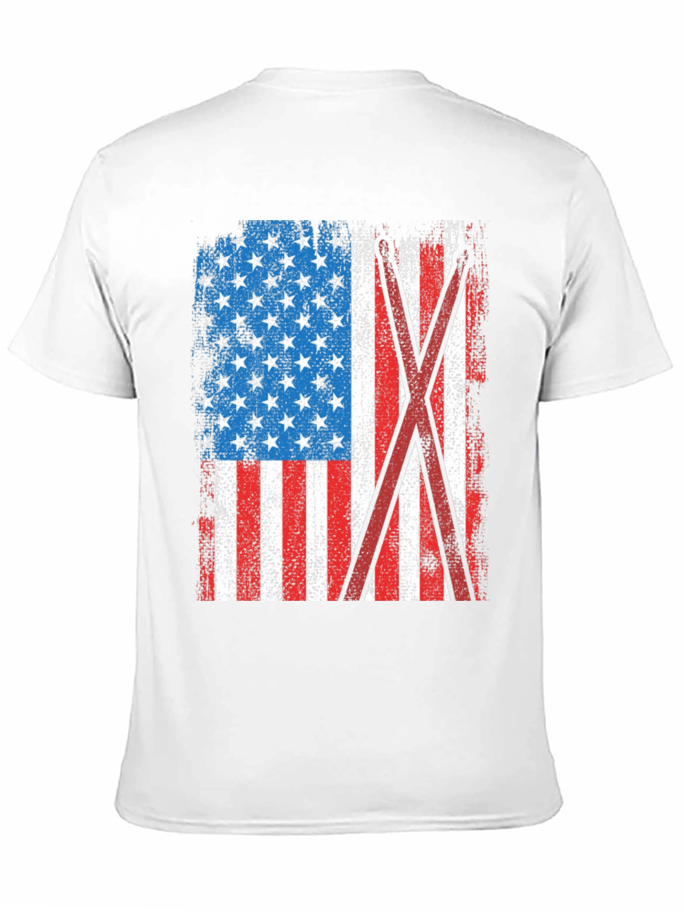 Distressed American Flag Drummer T-Shirt