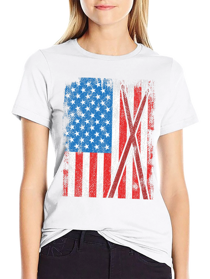Distressed American Flag Drummer T-Shirt