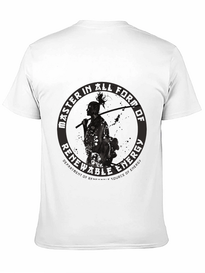 Renewable Energy Graphic Print Black T-Shirt