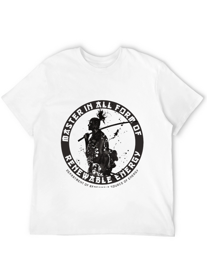 Renewable Energy Graphic Print Black T-Shirt