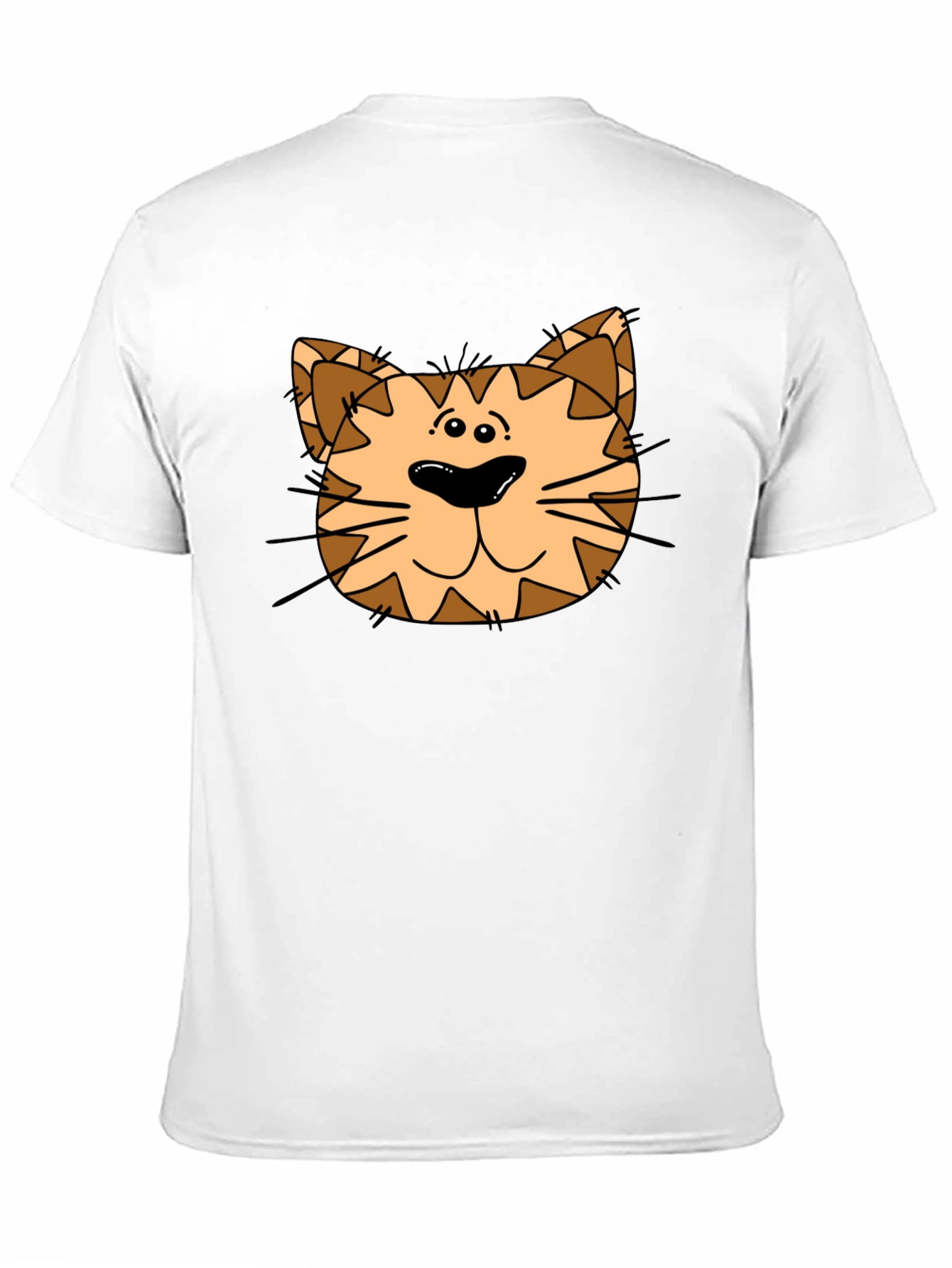 Cartoon Cat Graphic Black T-Shirt