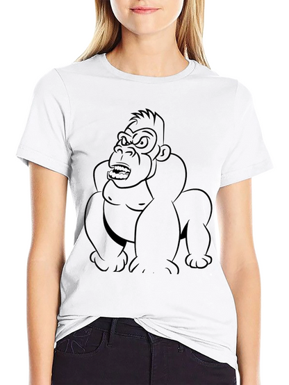 Cool Gorilla Graphic T-Shirt - Black Cotton Tee