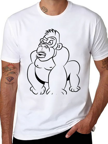 Cool Gorilla Graphic T-Shirt - Black Cotton Tee