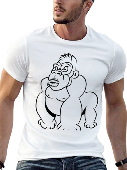 Cool Gorilla Graphic T-Shirt - Black Cotton Tee