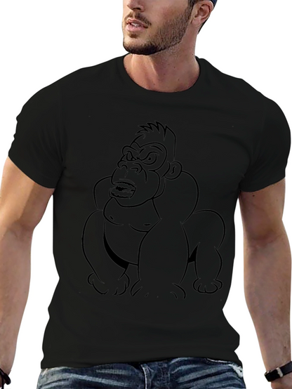 Cool Gorilla Graphic T-Shirt - Black Cotton Tee