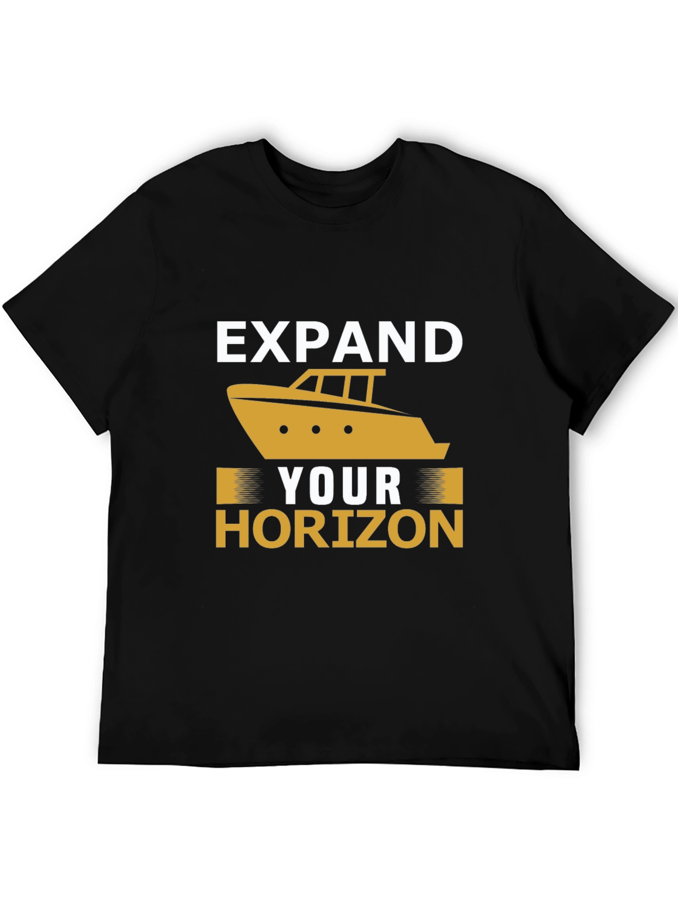Expand Your Horizon Black Graphic Tee