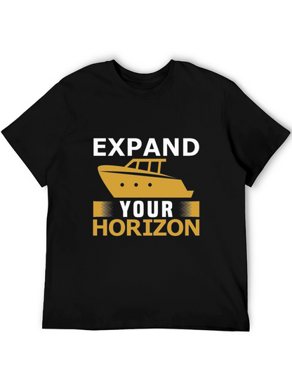 Expand Your Horizon Black Graphic Tee