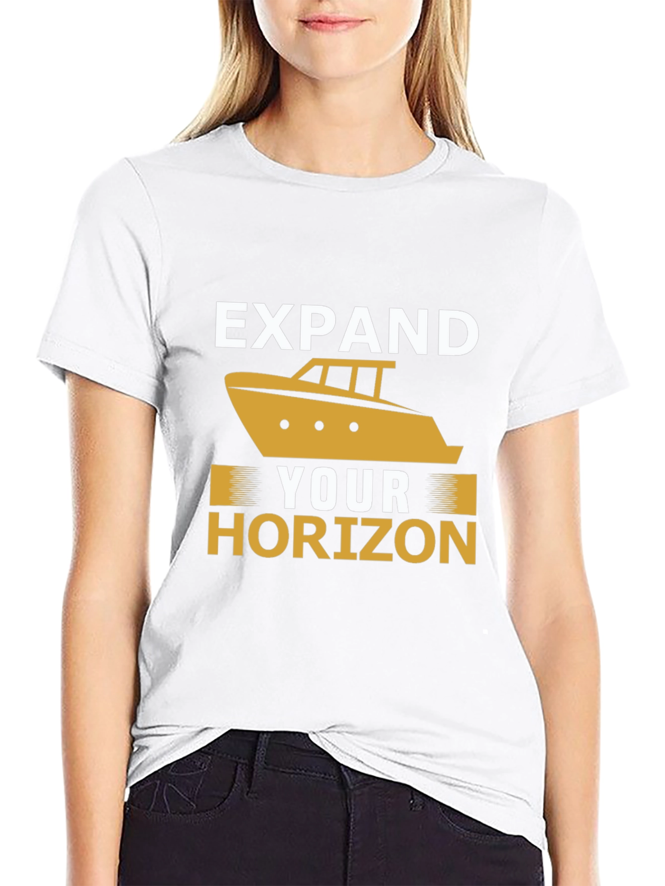 Expand Your Horizon Black Graphic Tee