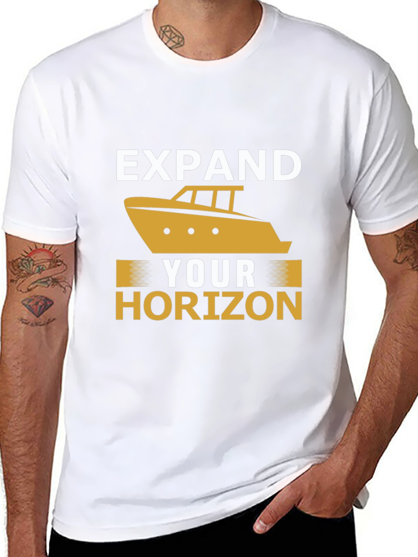Expand Your Horizon Black Graphic Tee