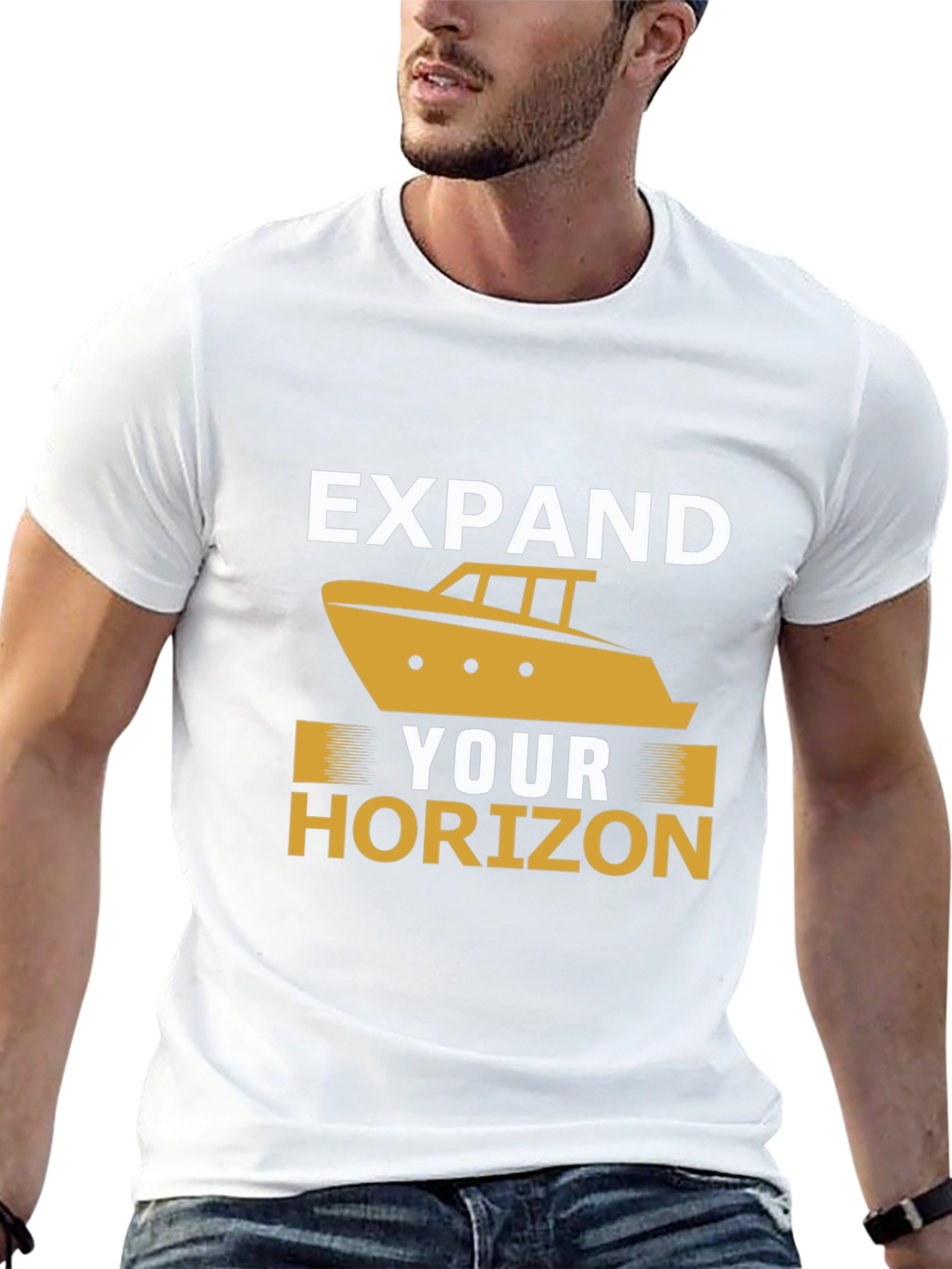 Expand Your Horizon Black Graphic Tee