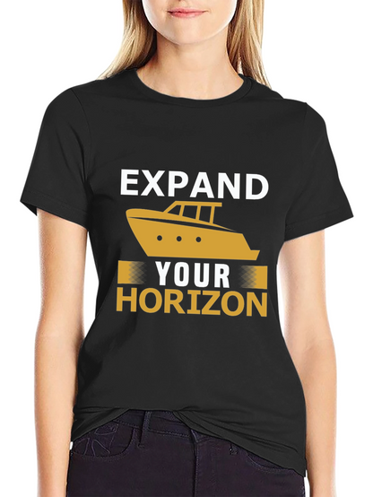 Expand Your Horizon Black Graphic Tee