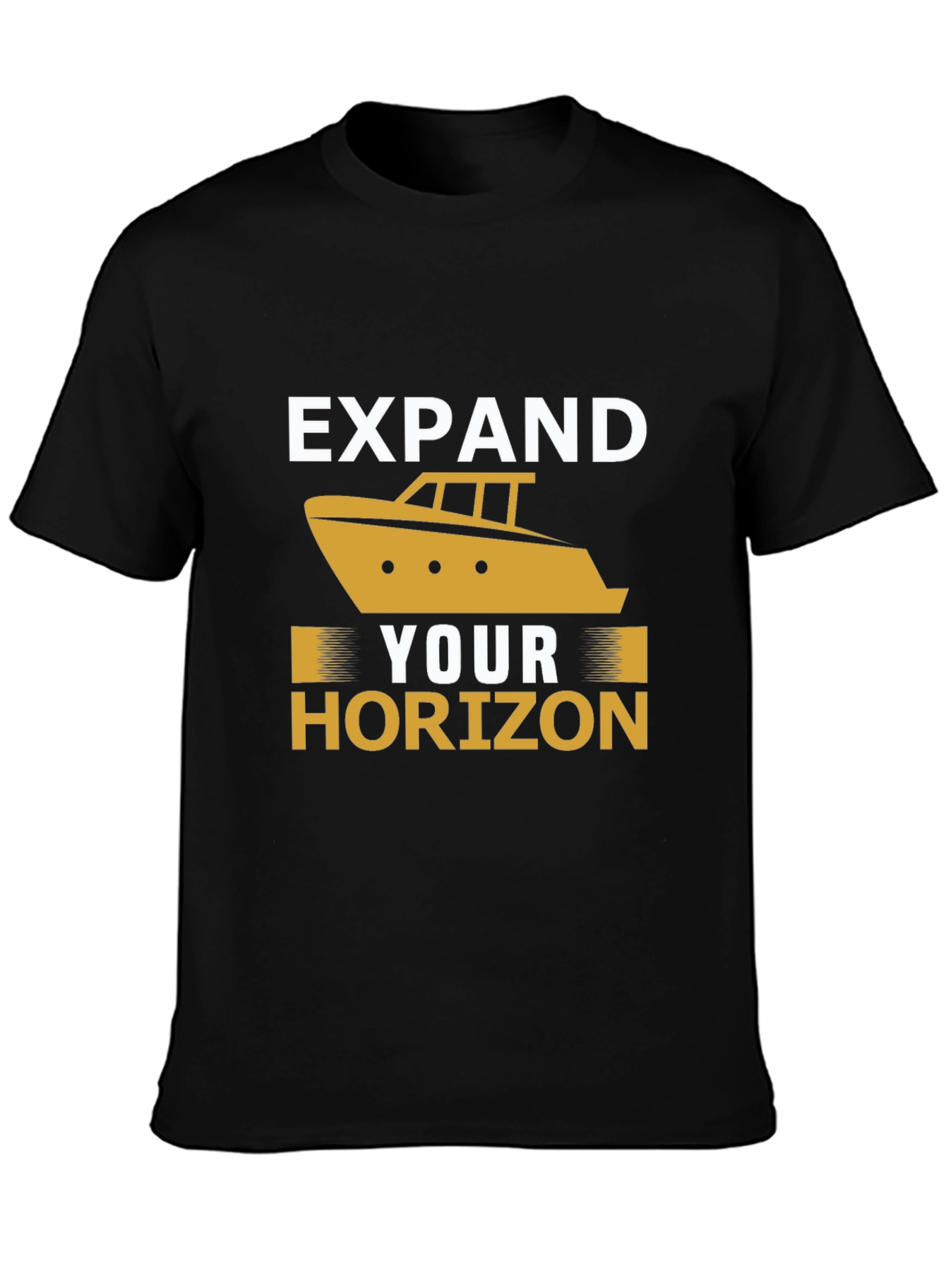 Expand Your Horizon Black Graphic Tee